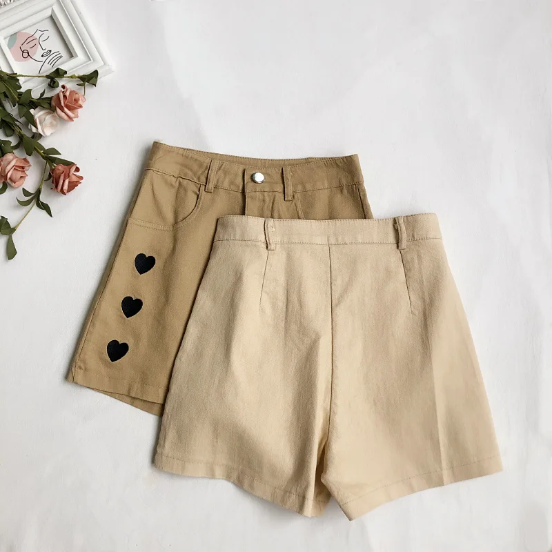 New Korean Fashion High Waist Shorts Female Casual Heart Embroidery Spodenki Slim Cotton Wide Leg Pants Femme Pantalon
New Korean Fashion High Waist Shorts Female Casual Heart Embroidery Spodenki Slim Cotton Wide Leg Pants Femme Pantalon