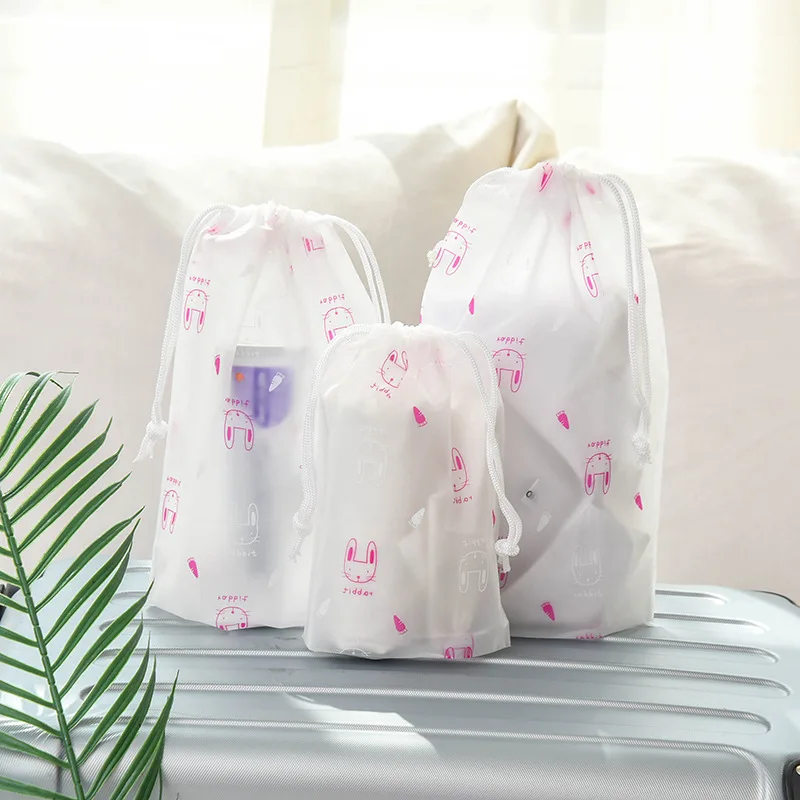 Cartoon Drawstring Bags Waterproof Travel Bag Clear PVC Wash Toiletry Kit Cosmetic Pouch Necessaries Clothes Storage Organizer
Cartoon Drawstring Bags Waterproof Travel Bag Clear PVC Wash Toiletry Kit Cosmetic Pouch Necessaries Clothes Storage Organizer