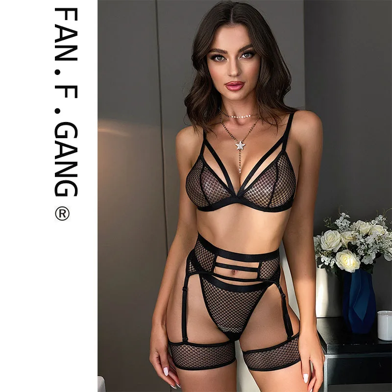 FAN.F.GANG Lingerie Women's Underwear Set Mesh Lace Transparent Bra Sexy Lingerie Set 3 Piece Set Sexy Erotic Lingerie Set
FAN.F.GANG Lingerie Women's Underwear Set Mesh Lace Transparent Bra Sexy Lingerie Set 3 Piece Set Sexy Erotic Lingerie Set
