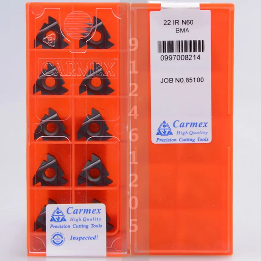 Carmex/C.P.T. 22IR N55 BMA/22IR N60 BMA/22IR 3.5ISO BMA/22IR 4.0ISO BMA/22IR 5.0ISO BMA/22IR 6.0ISO BMA CNC carbide inserts
Carmex/C.P.T. 22IR N55 BMA/22IR N60 BMA/22IR 3.5ISO BMA/22IR 4.0ISO BMA/22IR 5.0ISO BMA/22IR 6.0ISO BMA CNC carbide inserts