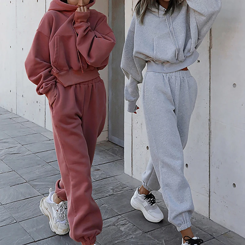 Fashion Tracksuit 2 Piece Women Set Casual Oversized Hoodies Sweatshirt Loose Sweatpants Autumn Women Outfits Joggers Sport Suit
Fashion Tracksuit 2 Piece Women Set Casual Oversized Hoodies Sweatshirt Loose Sweatpants Autumn Women Outfits Joggers Sport Suit