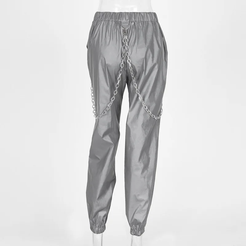 Autumn Women High Waist Trousers Streetwear Pants Womens Personality Decorate Reflective Cargo Pants Casual Pants
Autumn Women High Waist Trousers Streetwear Pants Womens Personality Decorate Reflective Cargo Pants Casual Pants