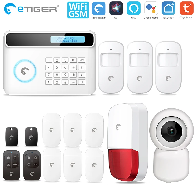 eTIGER S4 Plus GSM system Tuya Smart APP Home Security Alarm System Smart Home Motion Sensor
eTIGER S4 Plus GSM system Tuya Smart APP Home Security Alarm System Smart Home Motion Sensor