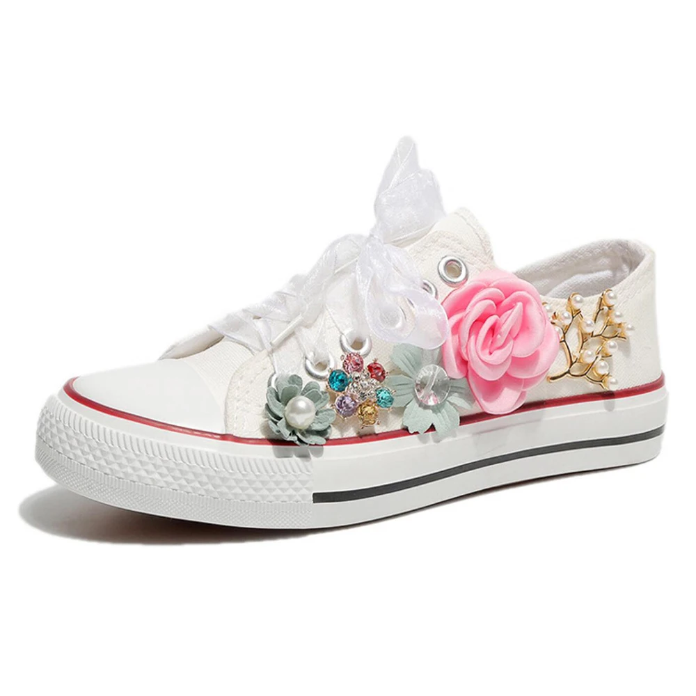 Women Sneakers Wedges Canvas Casual Shoes Handmade Sequins Flowers White Platform Slides 2021
Women Sneakers Wedges Canvas Casual Shoes Handmade Sequins Flowers White Platform Slides 2021