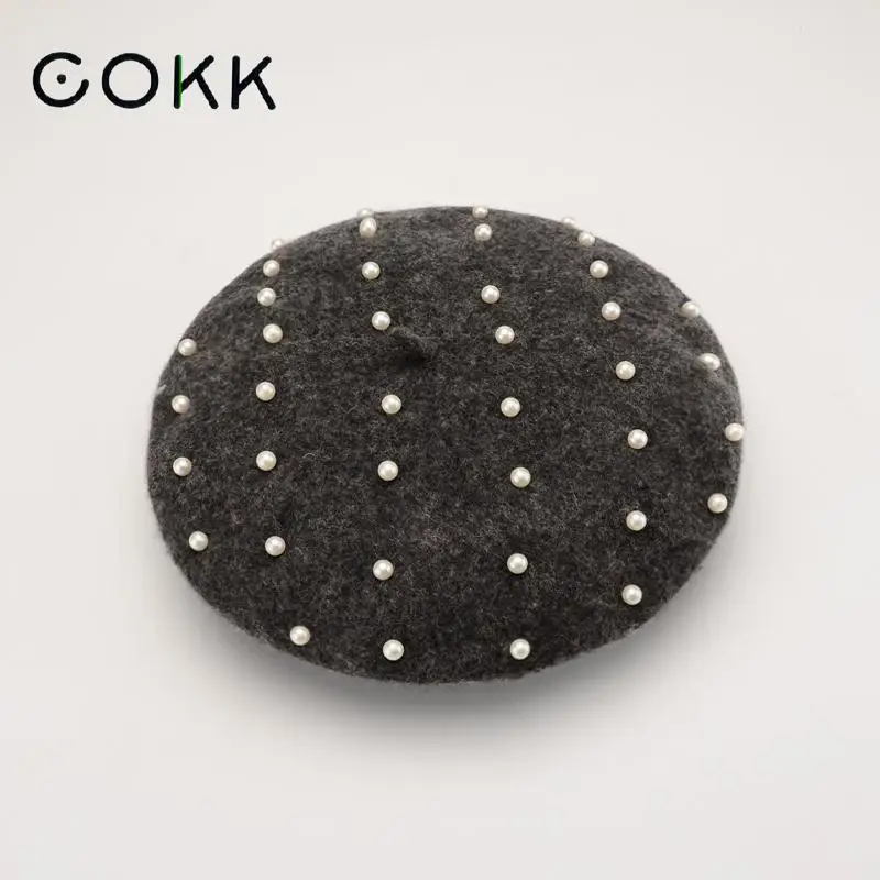 COKK Wool Beret Vintage Warm Wool Winter Women Beret Full Pearl Beads French Artist Beanie Hat Cap Girl Spring And Autumn Hats
COKK Wool Beret Vintage Warm Wool Winter Women Beret Full Pearl Beads French Artist Beanie Hat Cap Girl Spring And Autumn Hats