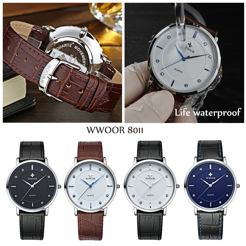 WWOOR Fashion Diamond Ultra Thin Watches For Men Black Leather Waterproof Quartz Watch Simple Casual Watch Men relogio masculino
WWOOR Fashion Diamond Ultra Thin Watches For Men Black Leather Waterproof Quartz Watch Simple Casual Watch Men relogio masculino