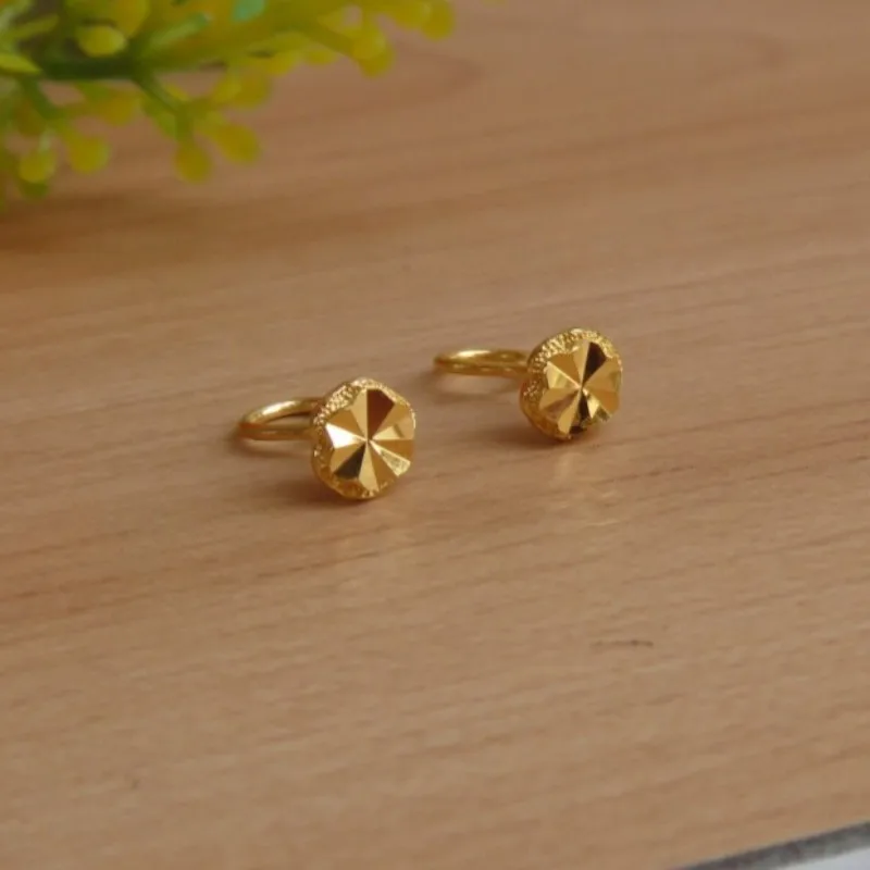 Pure Solid 24k Yellow Gold Women Earrings Perfect Sunflower Stud Earrings 0.92g 5.2mmW
Pure Solid 24k Yellow Gold Women Earrings Perfect Sunflower Stud Earrings 0.92g 5.2mmW