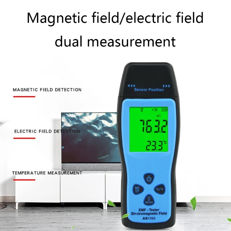 AS1392 EMF Meter LCD Radiation Dosimeter Mini EMF Tester Electromagnetic Field Radiation Detector Dosimeter Tester
AS1392 EMF Meter LCD Radiation Dosimeter Mini EMF Tester Electromagnetic Field Radiation Detector Dosimeter Tester