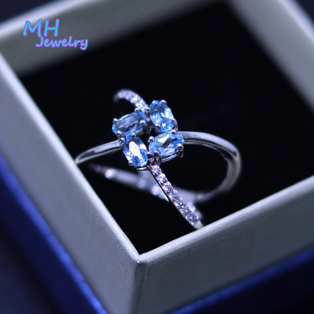 MH Natural blue sky topaz Gemstone fashion style Ring 100% real 925 Sterling Silver Rings for Women Wedding gift Fine Jewelry
MH Natural blue sky topaz Gemstone fashion style Ring 100% real 925 Sterling Silver Rings for Women Wedding gift Fine Jewelry