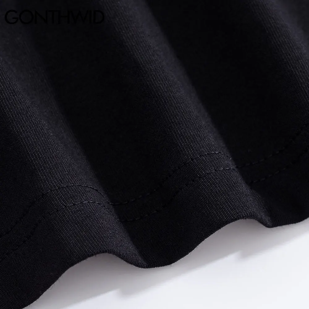 GONTHWID Tees Shirts Streetwear Hip Hop Creative Print Punk Rock Gothic Tshirts Fashion Harajuku Short Sleeve Casual Loose Tops
GONTHWID Tees Shirts Streetwear Hip Hop Creative Print Punk Rock Gothic Tshirts Fashion Harajuku Short Sleeve Casual Loose Tops