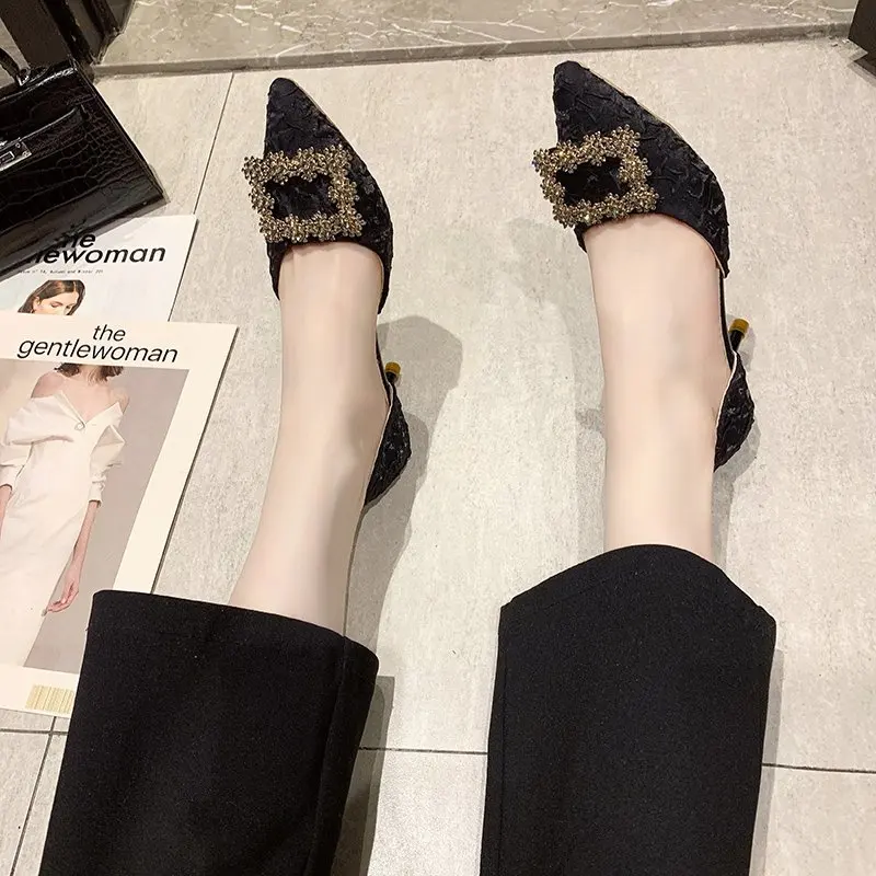 Sandals Stiletto Heels Black Shoes for Women Shallow Mouth 2021 Summer Beige Closed Girls Fashion Comfort Retro Elastic Band Hi
Sandals Stiletto Heels Black Shoes for Women Shallow Mouth 2021 Summer Beige Closed Girls Fashion Comfort Retro Elastic Band Hi