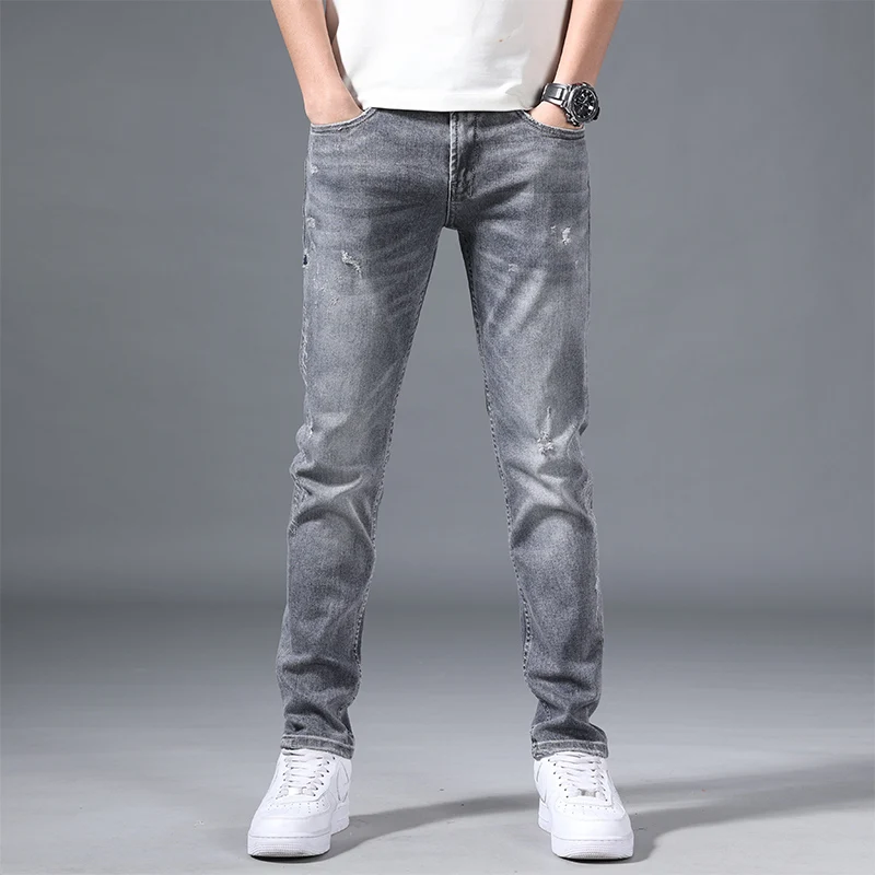 2021 Four Seasons Black Hole Jokers Patch Slim Feet Straight Leg Jeans Male Korean Fashion Trendy Brand Denim Trousers
2021 Four Seasons Black Hole Jokers Patch Slim Feet Straight Leg Jeans Male Korean Fashion Trendy Brand Denim Trousers