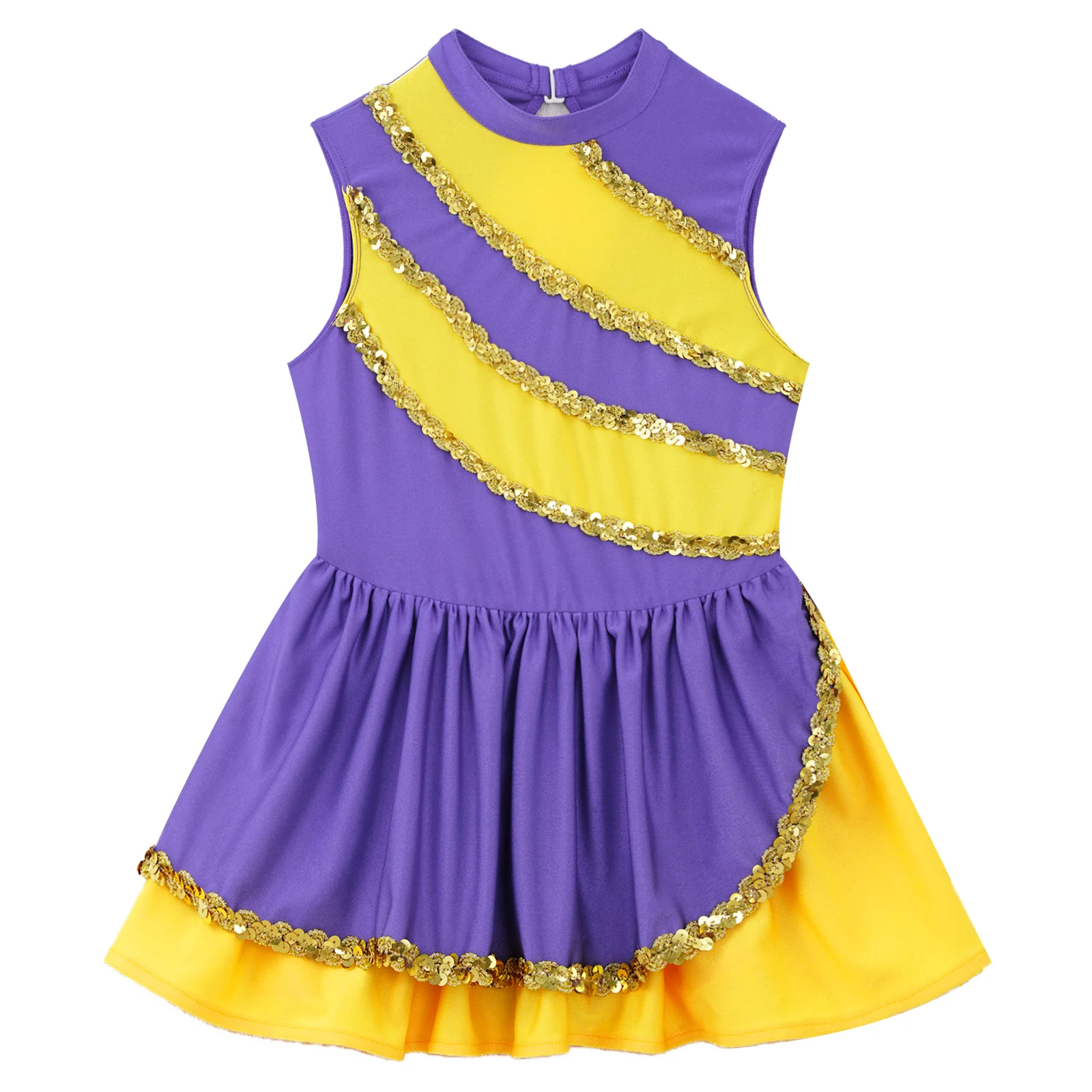 Kids Girls Sleeveless Lyrical Dance Costumes Sequins Keyhole Back Figure Roller Skating Ballet Dance Competition Leotard Dress
Kids Girls Sleeveless Lyrical Dance Costumes Sequins Keyhole Back Figure Roller Skating Ballet Dance Competition Leotard Dress