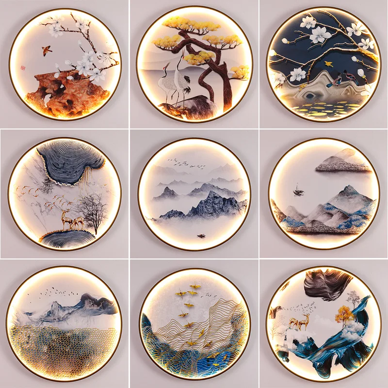 Wiring Free Charging New Chinese Wall Lamp Corridor Tea Room Living Room Porch Background Wall Decorative Mural Lamps
Wiring Free Charging New Chinese Wall Lamp Corridor Tea Room Living Room Porch Background Wall Decorative Mural Lamps