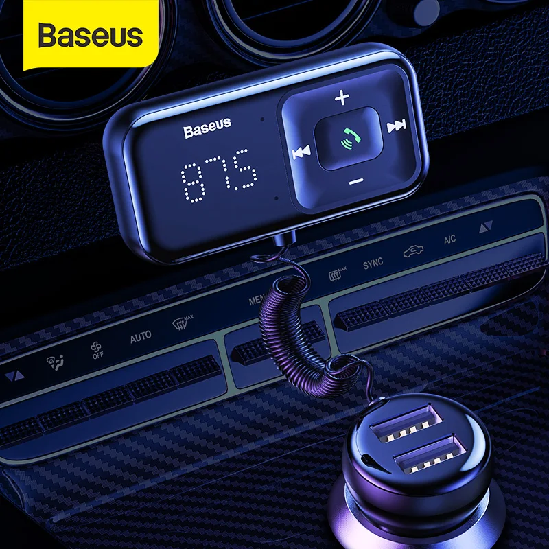 Baseus Car Bluetooth FM Transmitter Wireless MP3 Player Receiver Dual USB Car Charger Cigarette Lighter For iPhone Samsung
Baseus Car Bluetooth FM Transmitter Wireless MP3 Player Receiver Dual USB Car Charger Cigarette Lighter For iPhone Samsung