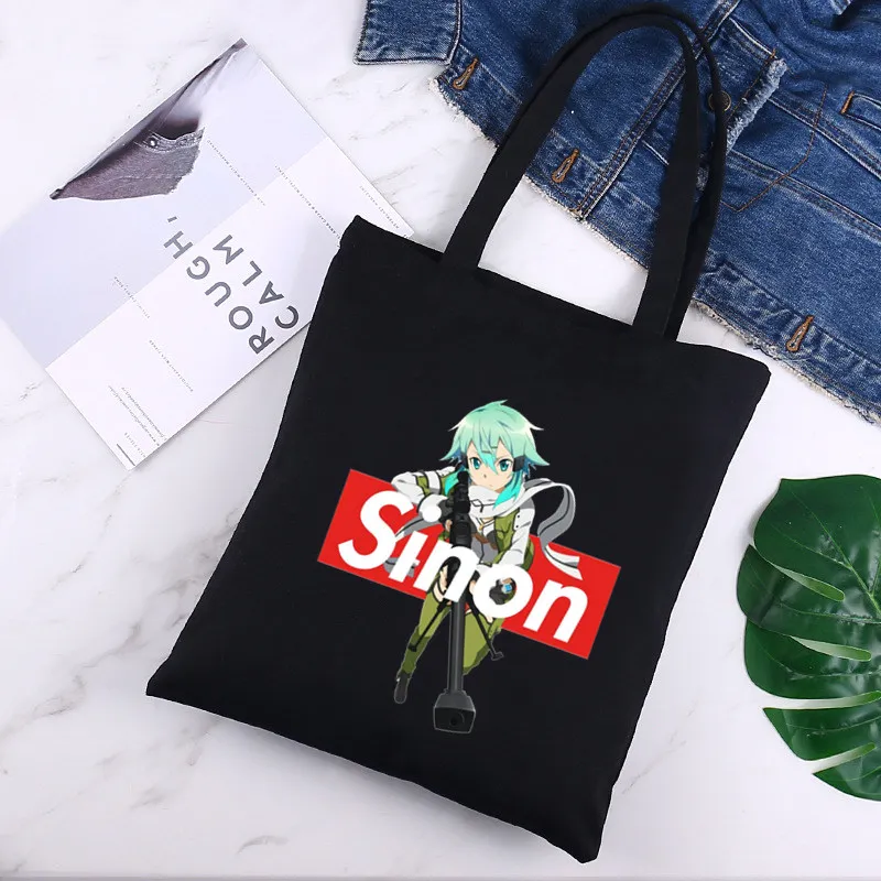 Sword Art Online Shopping Bag Print Original Design White Unisex Fashion Travel Canvas Bags Black
Sword Art Online Shopping Bag Print Original Design White Unisex Fashion Travel Canvas Bags Black