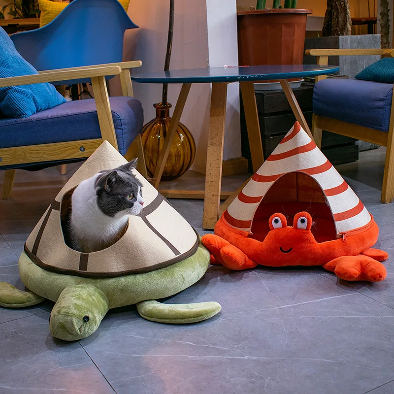 Crab Tortoise Shape Comfortable Cat Bed Four Seasons Universal Small Dog House Pet Tent Cave Bed Removable And Washable
Crab Tortoise Shape Comfortable Cat Bed Four Seasons Universal Small Dog House Pet Tent Cave Bed Removable And Washable
