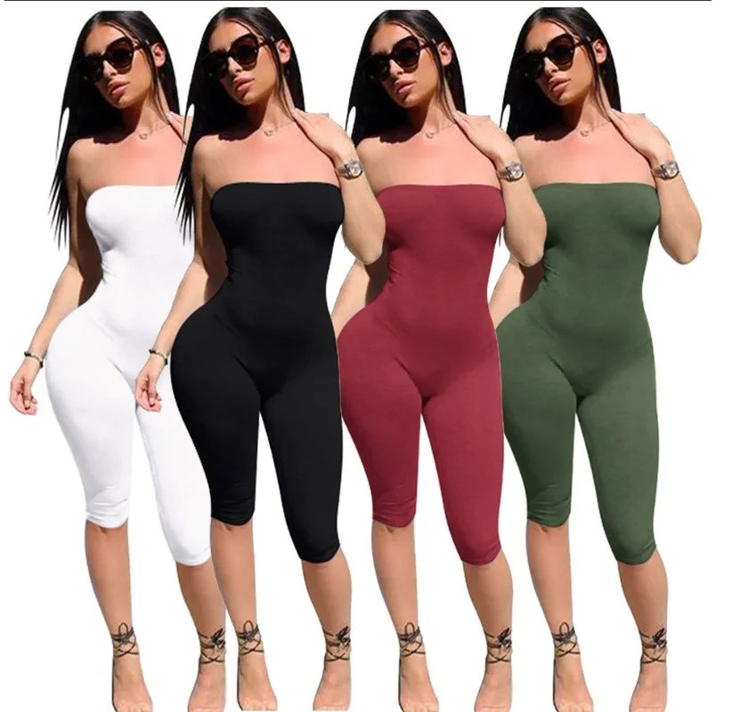 Cross Border Summer New Amazon Goods Source Europe and America Sexy Bra 5-point Jumpsuit
Cross Border Summer New Amazon Goods Source Europe and America Sexy Bra 5-point Jumpsuit