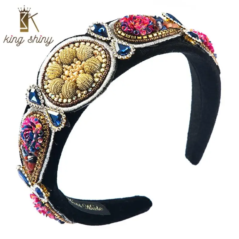 Luxurious Baroque Rose Flower Wide Headband Vintage Hand Made Colorful Crystal Natural Stone Floral Hair Band Bridal Tiara Bezel
Luxurious Baroque Rose Flower Wide Headband Vintage Hand Made Colorful Crystal Natural Stone Floral Hair Band Bridal Tiara Bezel