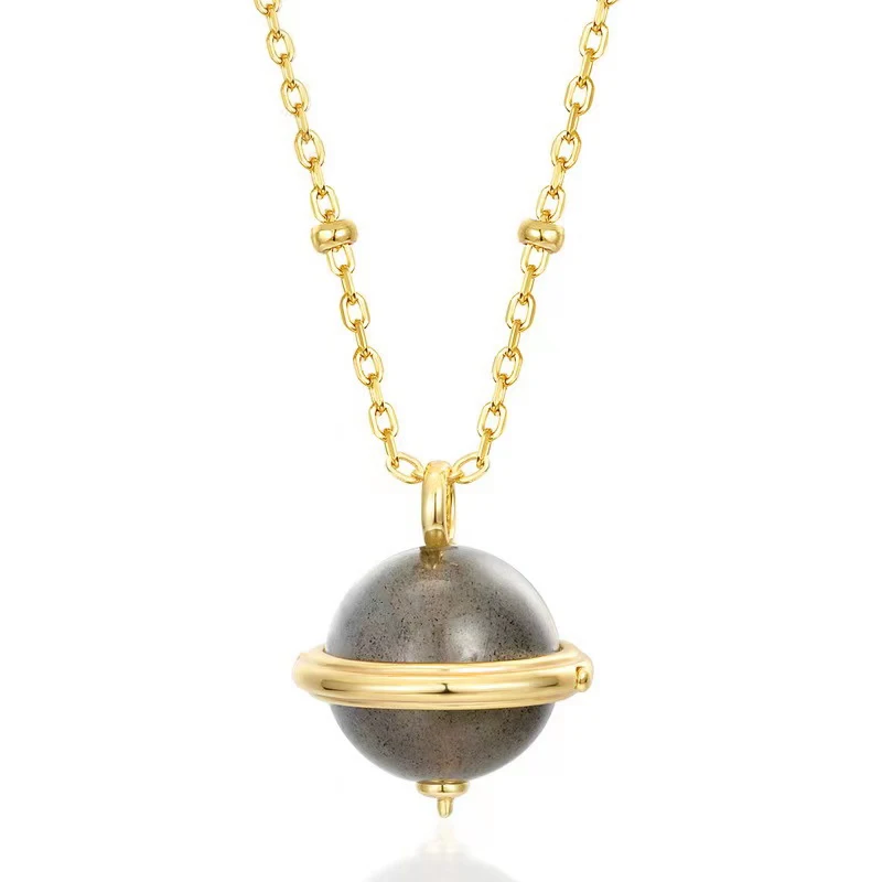 LY 925 Sterling Silver Labradorite 10K Gold Unique Design Elegant Original Universe Planet Necklace For Women Fine Jewelry
LY 925 Sterling Silver Labradorite 10K Gold Unique Design Elegant Original Universe Planet Necklace For Women Fine Jewelry