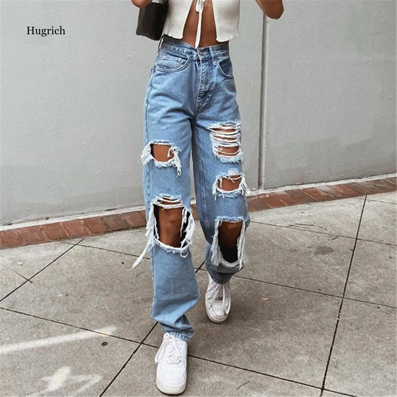 Women's 2021 New Fashion Cool and High Street Solid Colour Pocket Holes High-Waisted Slimming Daily Wide-Leg Jeans Long Trousers
Women's 2021 New Fashion Cool and High Street Solid Colour Pocket Holes High-Waisted Slimming Daily Wide-Leg Jeans Long Trousers