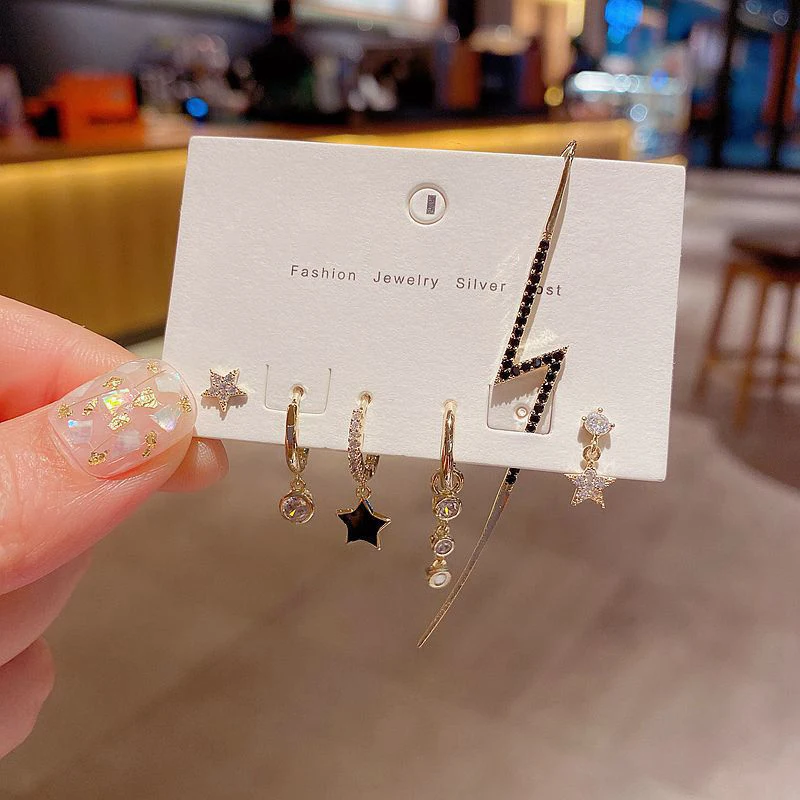 2020 New Charm Jewelry Cubic Zircon Wave Geometric Hoop Earring 6-Piece Set Unusual Earrings For Women Exquisite Gift Wholesale
2020 New Charm Jewelry Cubic Zircon Wave Geometric Hoop Earring 6-Piece Set Unusual Earrings For Women Exquisite Gift Wholesale