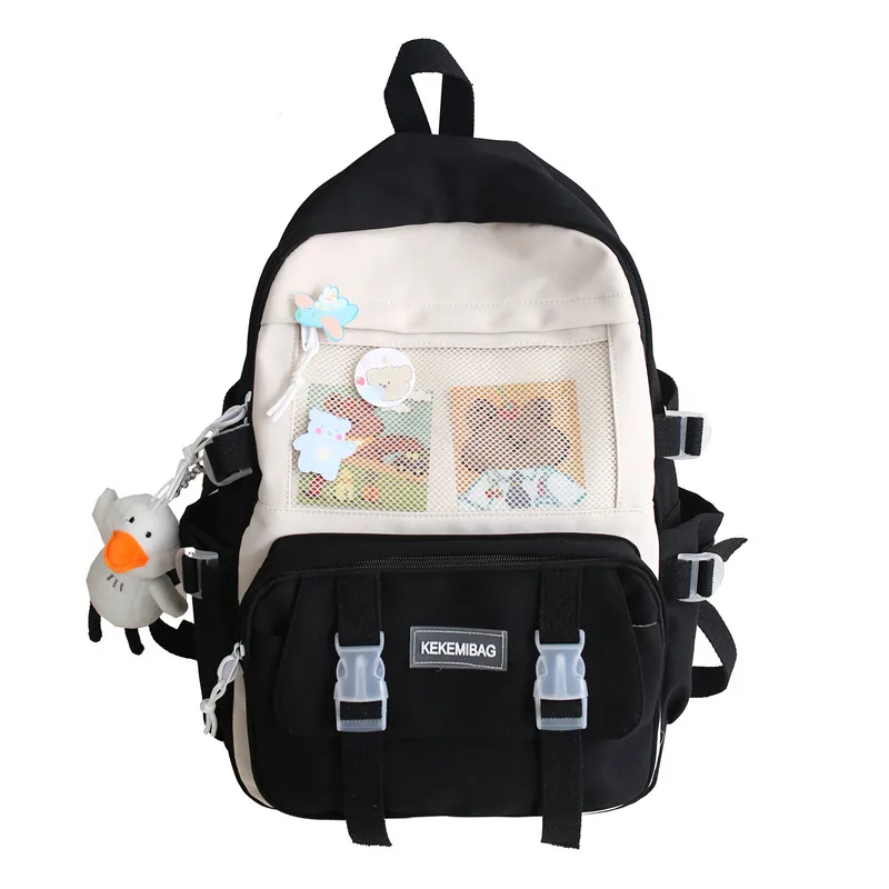 Women Backpack Kawaii Waterproof Travel Mochila for Girl School Bag Black Nylon Rucksack Fashion Female College Bookbag
Women Backpack Kawaii Waterproof Travel Mochila for Girl School Bag Black Nylon Rucksack Fashion Female College Bookbag