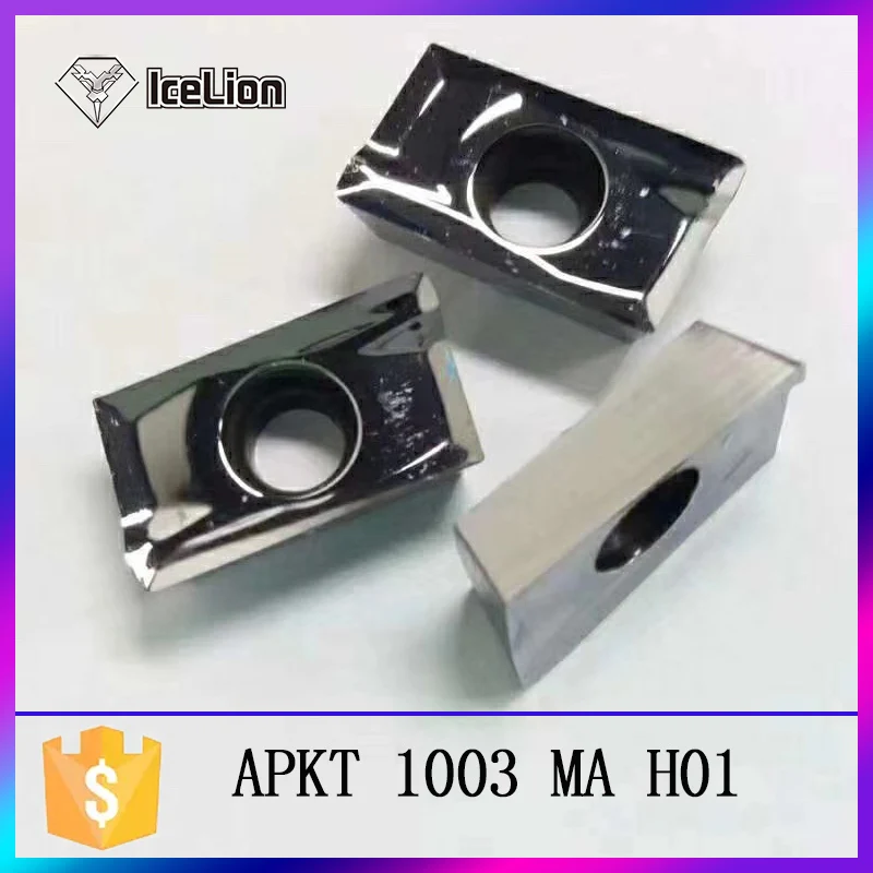 10 шт. APKT 1003 MA H01 алюминиевое лезвие резака резьбовой инструмент ЧПУ Инструменты