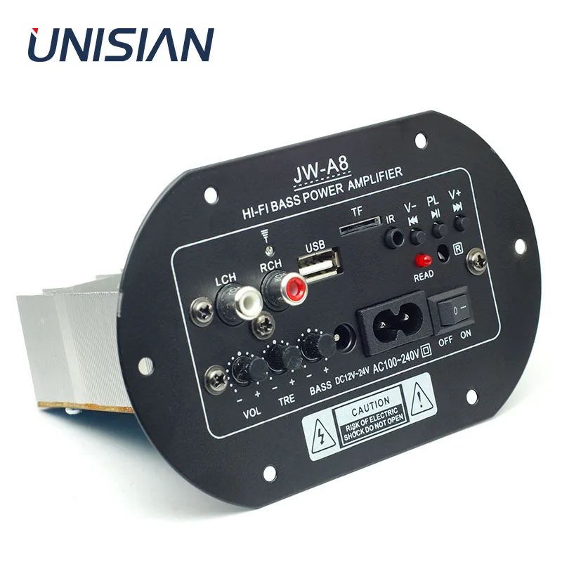 UNISIAN Bluetooth Car audio Amplifier 30W-100W usb-disk card reader subwoofer tweeter Amplifier Hifi Bass amp remote control
UNISIAN Bluetooth Car audio Amplifier 30W-100W usb-disk card reader subwoofer tweeter Amplifier Hifi Bass amp remote control