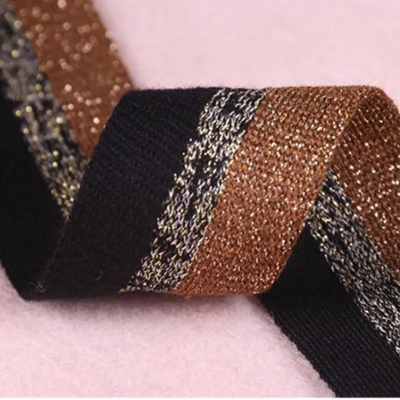 5M/lot 35mm Gold Black Brown stripe ribbon cuffs neckline tape silk webbing skirt belt DIY Sewing Clothing Accessories
5M/lot 35mm Gold Black Brown stripe ribbon cuffs neckline tape silk webbing skirt belt DIY Sewing Clothing Accessories