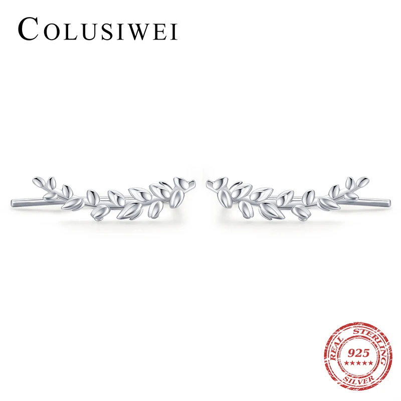 Colusiwei Silver Leaf Plant Stud Earrings 100% 925 Sterling Silver Simple Cute Earring for Women Fashion Fine Jewelry
Colusiwei Silver Leaf Plant Stud Earrings 100% 925 Sterling Silver Simple Cute Earring for Women Fashion Fine Jewelry