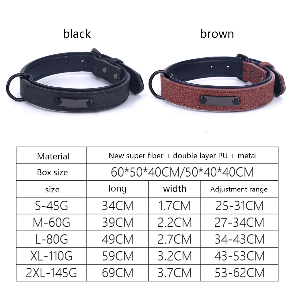 Durable Padded Dog Collars PU Leather Dog Collar For Small Medium Large Dogs Pitbull Bulldog Beagle Correa Perro Black Brown
Durable Padded Dog Collars PU Leather Dog Collar For Small Medium Large Dogs Pitbull Bulldog Beagle Correa Perro Black Brown