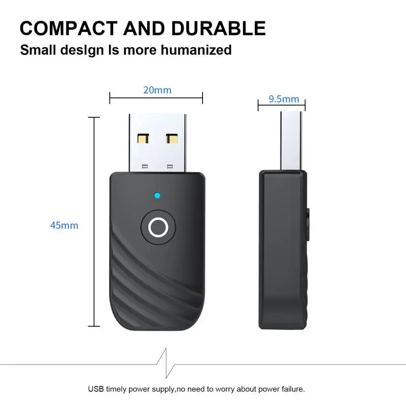 3 в 1 Bluetooth 5 0 аудио приемник передатчик мм разъем AUX USB стерео музыка беспроводной