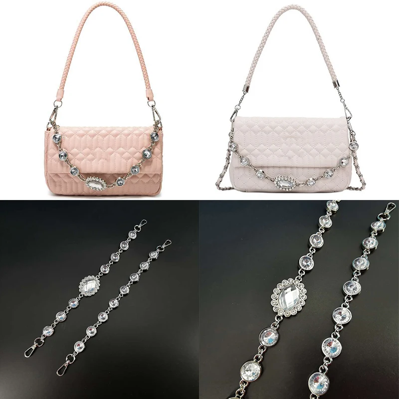 Rhinestone chain handle handbag pendant Imitation diamond Bag Strap women Shoulder bag shoulder strap decoration Bag accessories
Rhinestone chain handle handbag pendant Imitation diamond Bag Strap women Shoulder bag shoulder strap decoration Bag accessories