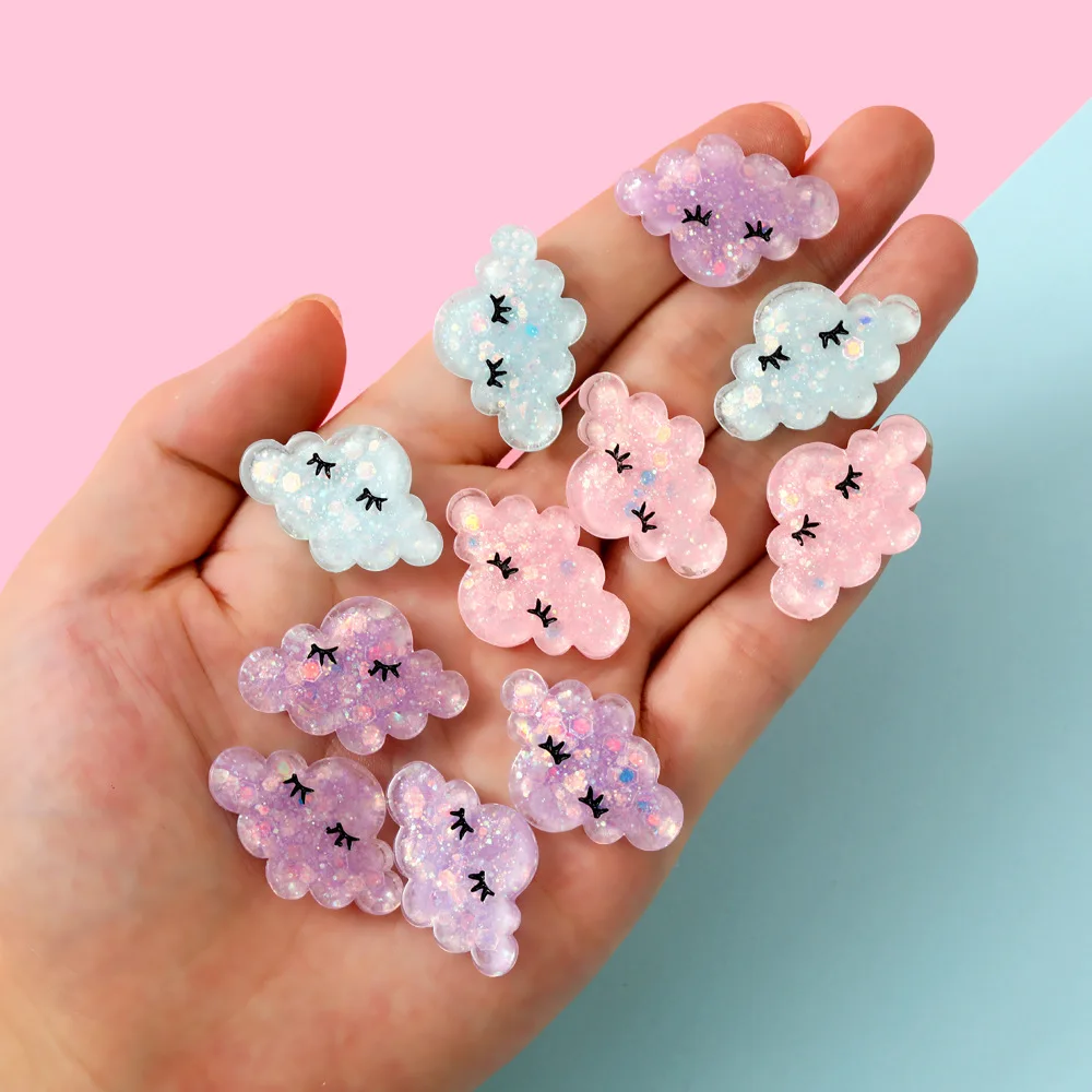 80pcs Dream Cloud Resin Accessories Sequins Cute Glitter Clouds Cabochon Flat Back DIY Scrapbook Jewelry Decoration 30*20mm
80pcs Dream Cloud Resin Accessories Sequins Cute Glitter Clouds Cabochon Flat Back DIY Scrapbook Jewelry Decoration 30*20mm
