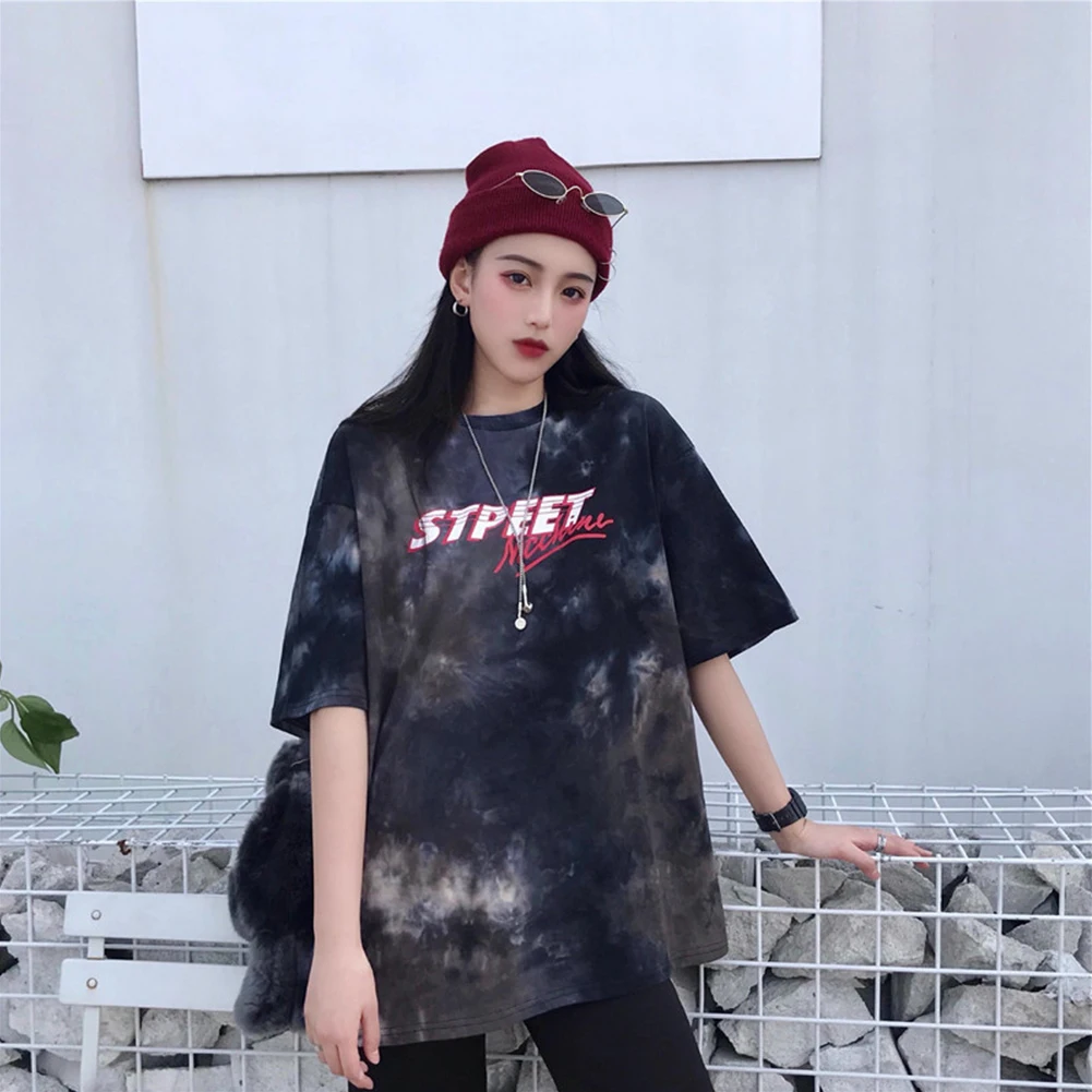 Summer Women Cotton Fashion Loose T-shirt Tie Dye O Neck Short Sleeve Top Blouse Shirt female Plus Size Solid girl clothing
Summer Women Cotton Fashion Loose T-shirt Tie Dye O Neck Short Sleeve Top Blouse Shirt female Plus Size Solid girl clothing