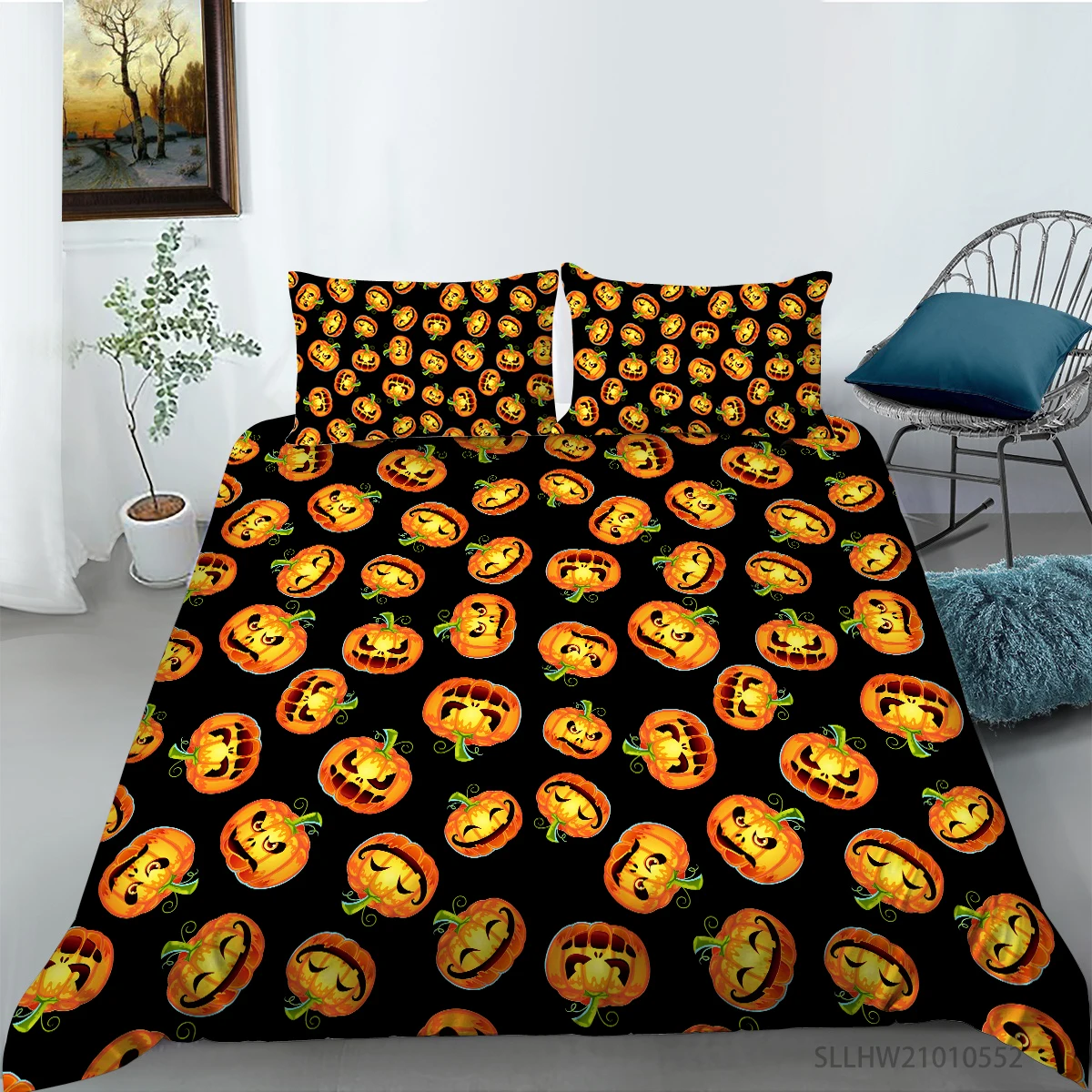 Yellow Pumpkin Lantern Printing Bedding set Quilt cover with pillowcases Single Full Queen King sizes 2/3 pcs
Yellow Pumpkin Lantern Printing Bedding set Quilt cover with pillowcases Single Full Queen King sizes 2/3 pcs