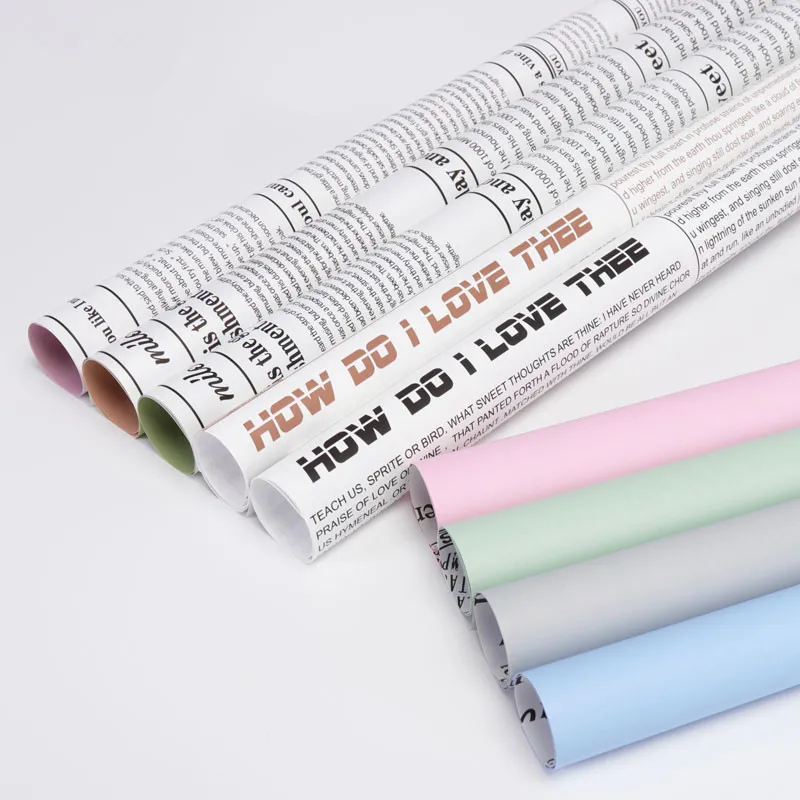 20pcs Korea Style Two Color English Letters Newspaper Waterproof Floral Bouquet Flower Wrapping Paper
20pcs Korea Style Two Color English Letters Newspaper Waterproof Floral Bouquet Flower Wrapping Paper