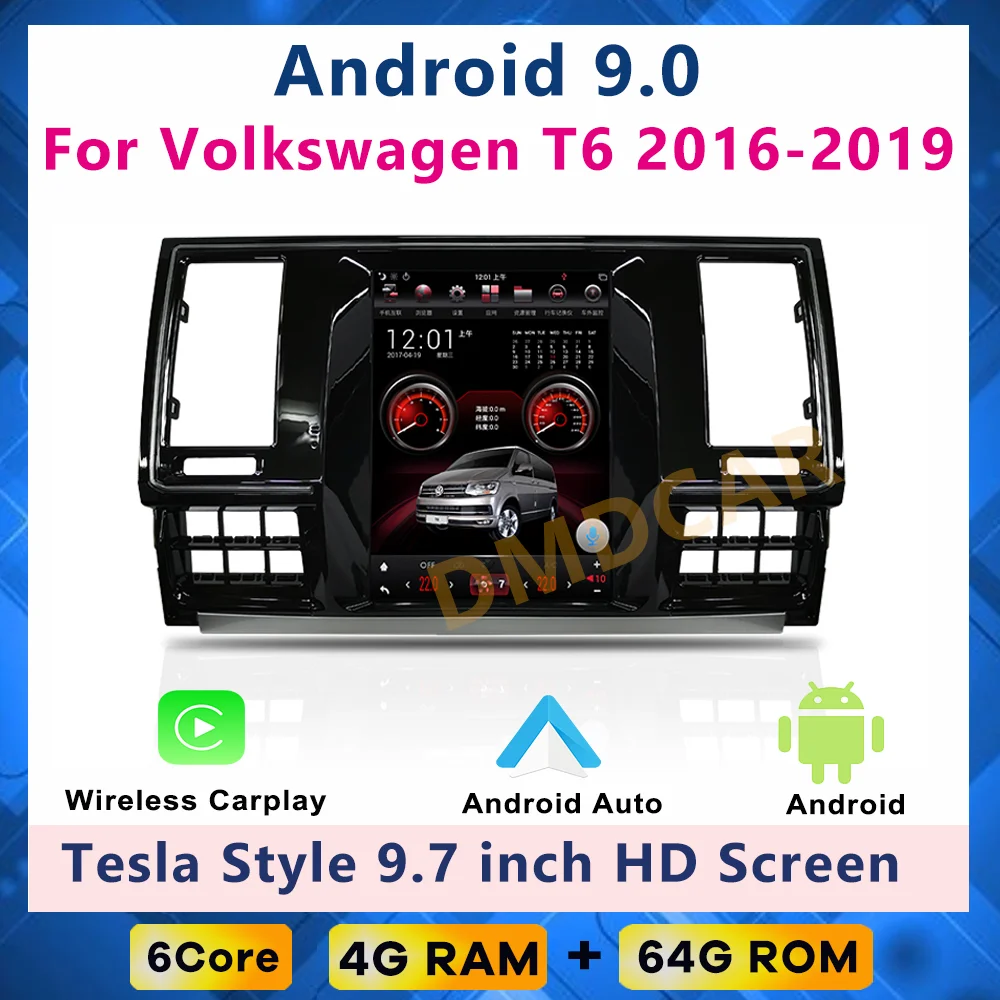 Автомобильный магнитофон на Android 9,0 для Volkswagen VW T5 T6 2016-2019, мультимедийный плеер с GPS-навигацией и вертикальным экраном Тесла для Carplay
Автомобильный магнитофон на Android 9,0 для Volkswagen VW T5 T6 2016-2019, мультимедийный плеер с GPS-навигацией и вертикальным экраном Тесла для Carplay