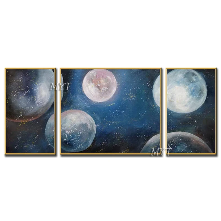 No Framed Hand Painted 3 Pieces Abstract Planet Night Scenery Oil Painting On Canvas Modern Newest Paintings Wall Art Home Deco
No Framed Hand Painted 3 Pieces Abstract Planet Night Scenery Oil Painting On Canvas Modern Newest Paintings Wall Art Home Deco