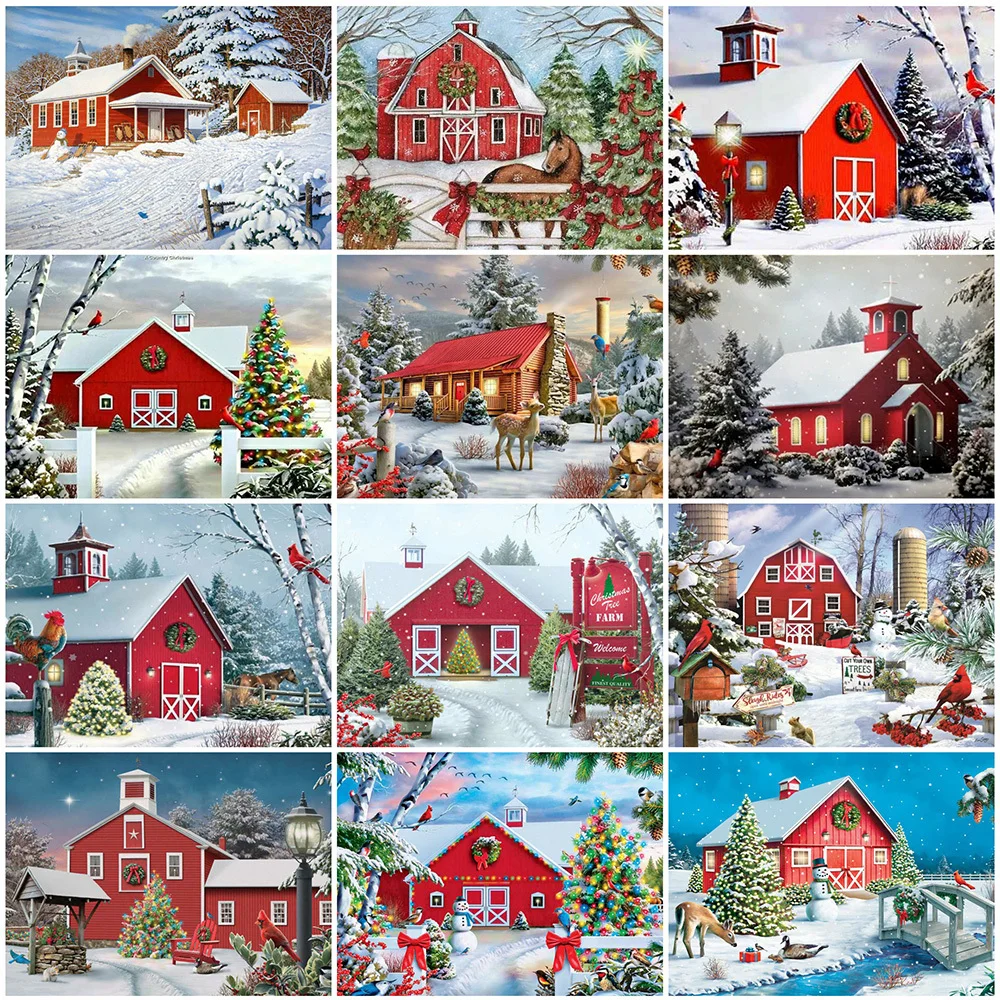 5D Diamond Painting Christmas Decor Full Diamond Embroidery Red House Snow Landscape Handmade Cross Stitch Kits Festival Gift
5D Diamond Painting Christmas Decor Full Diamond Embroidery Red House Snow Landscape Handmade Cross Stitch Kits Festival Gift