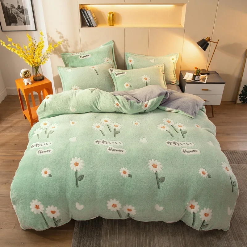 2021 Winter Four-piece Suit Double-sided Thick 3D Three Dimensional Snow Fleece Winter Delicate and Continuous Warmth Bedding
2021 Winter Four-piece Suit Double-sided Thick 3D Three Dimensional Snow Fleece Winter Delicate and Continuous Warmth Bedding
