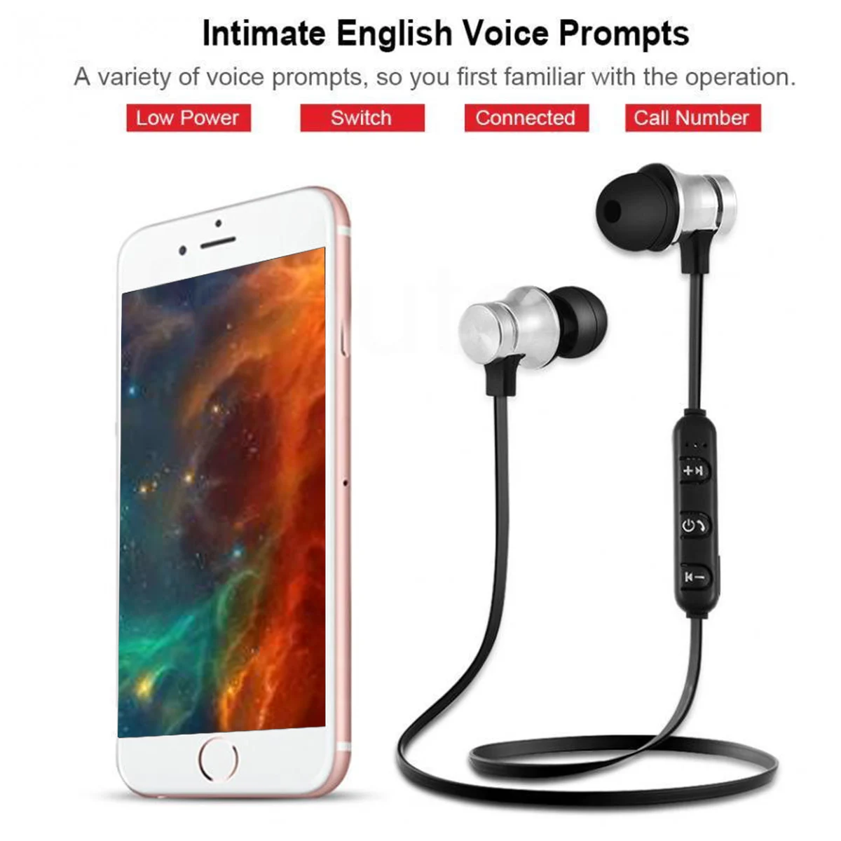 Xt11 Bluetooth Headset Wireless Running Sports Magnetic Adsorption Bt 4.2 With Microphone Easy To Carry Fitness Earplugs Boxed
Xt11 Bluetooth Headset Wireless Running Sports Magnetic Adsorption Bt 4.2 With Microphone Easy To Carry Fitness Earplugs Boxed