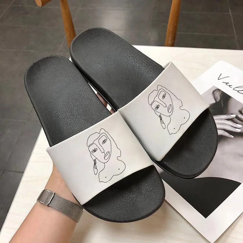 Abstract woman with hand drawn lines 2021 Hot Summer Female Slippers Summer Beach Fashion Open Toe
Abstract woman with hand drawn lines 2021 Hot Summer Female Slippers Summer Beach Fashion Open Toe