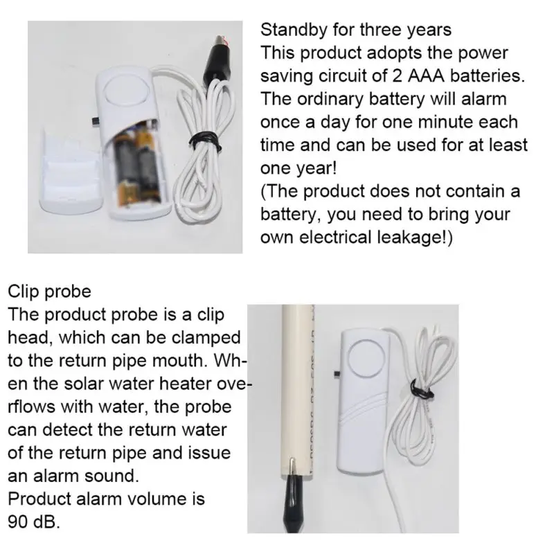 Home Alarm Water Leakage Spot Alarm Mini Clips Type Water Leakage Alarm Detector 90 High DB Overflow Alarm Security Alarm System
Home Alarm Water Leakage Spot Alarm Mini Clips Type Water Leakage Alarm Detector 90 High DB Overflow Alarm Security Alarm System