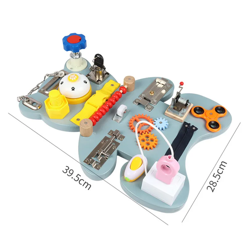 New Bear Busy Board Children's Montessori Wall Game Board Music Mechanism Unlocking Busy Block Puzzle Toy Baby Gifts
New Bear Busy Board Children's Montessori Wall Game Board Music Mechanism Unlocking Busy Block Puzzle Toy Baby Gifts