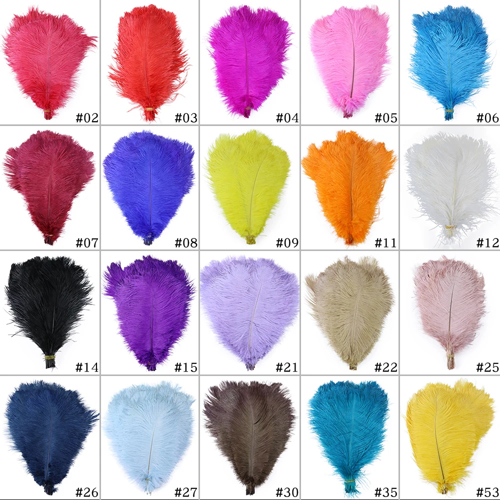 30-35CM Ostrich Feathers Dyed Colorful Ostrich Feather Wedding Party Dress Decoration Sewing Crafts Plume 100 pcs/lot Wholesale
30-35CM Ostrich Feathers Dyed Colorful Ostrich Feather Wedding Party Dress Decoration Sewing Crafts Plume 100 pcs/lot Wholesale