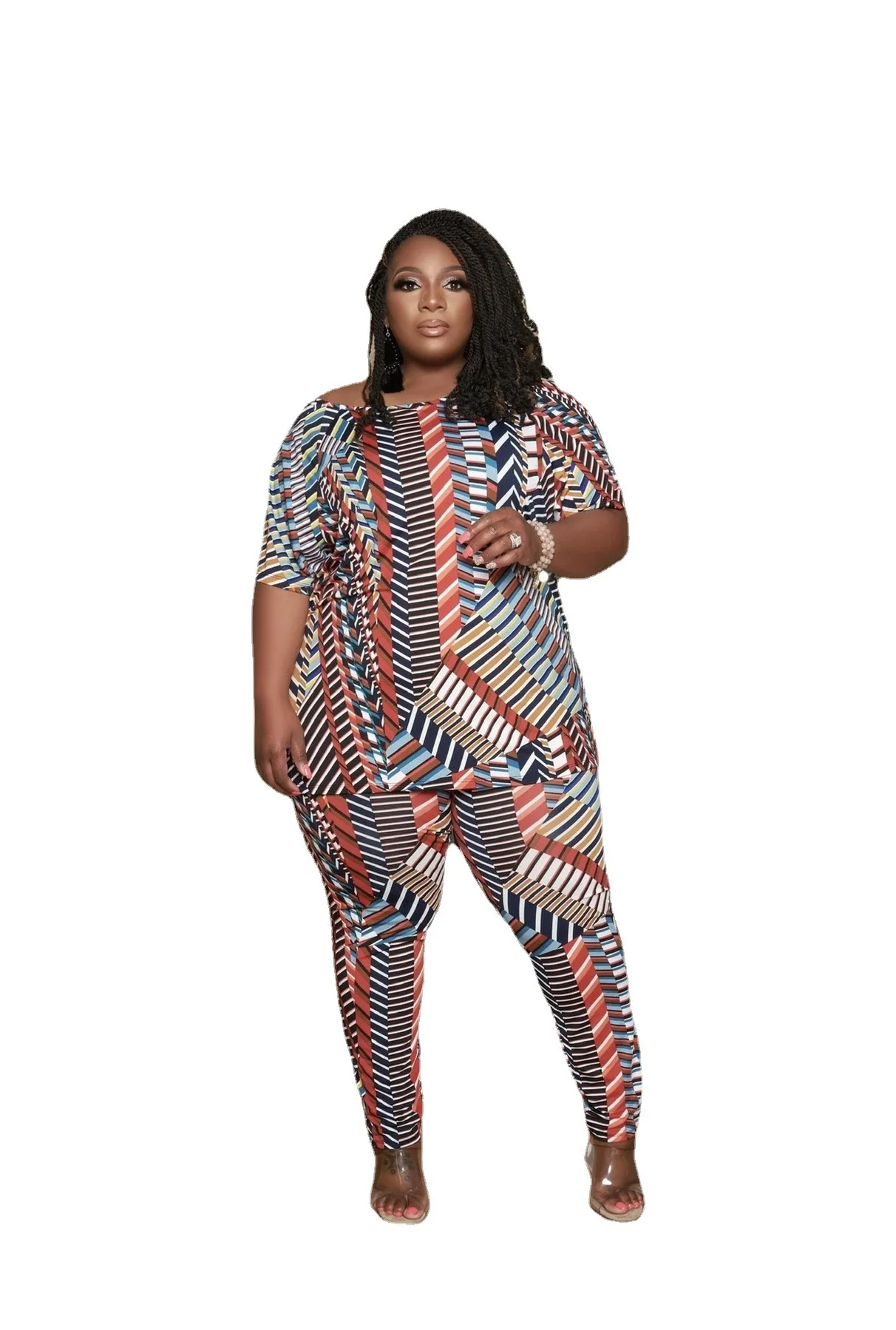 RStylish 2021 Summer High Quality Plus Size Women Outfits Two Pieces Sets Printed Short Sleeves O-Neck T Shirt Skinny Leggings
RStylish 2021 Summer High Quality Plus Size Women Outfits Two Pieces Sets Printed Short Sleeves O-Neck T Shirt Skinny Leggings
