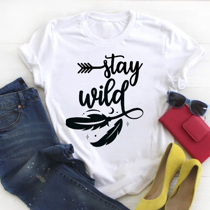 Women T-shirts Feather Arrow Adventure Fashion 90s Print Top Female T Shirt Spoof Loose Graphic O-neck Tee Ladies Clothes
Women T-shirts Feather Arrow Adventure Fashion 90s Print Top Female T Shirt Spoof Loose Graphic O-neck Tee Ladies Clothes