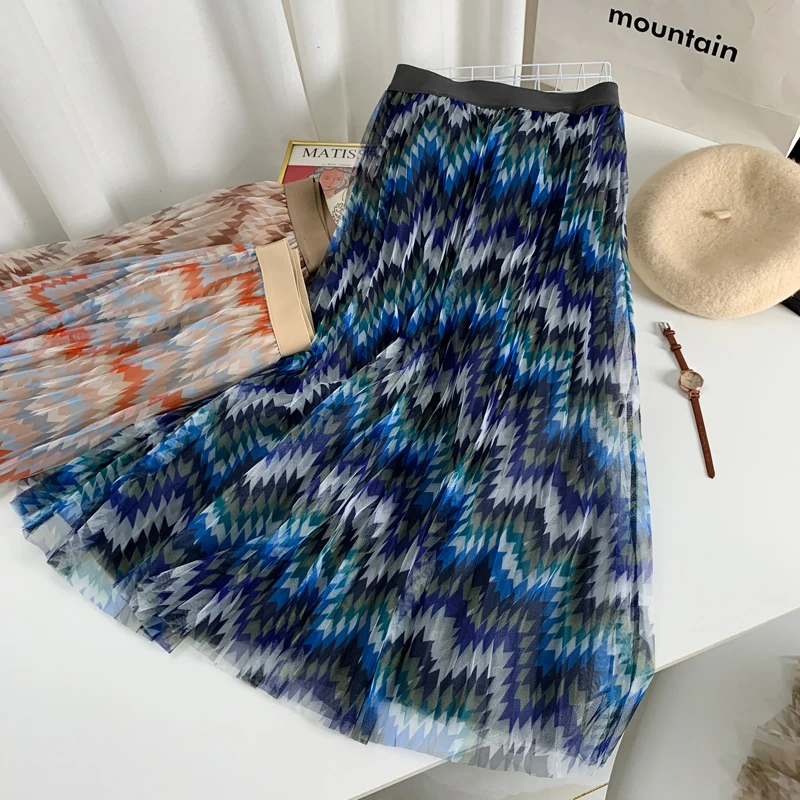 Summer Retro Ink Print Pleated Skirt Women's Clothing Spring Autumn New A-Line Draped Gauze Skirts D1430
Summer Retro Ink Print Pleated Skirt Women's Clothing Spring Autumn New A-Line Draped Gauze Skirts D1430